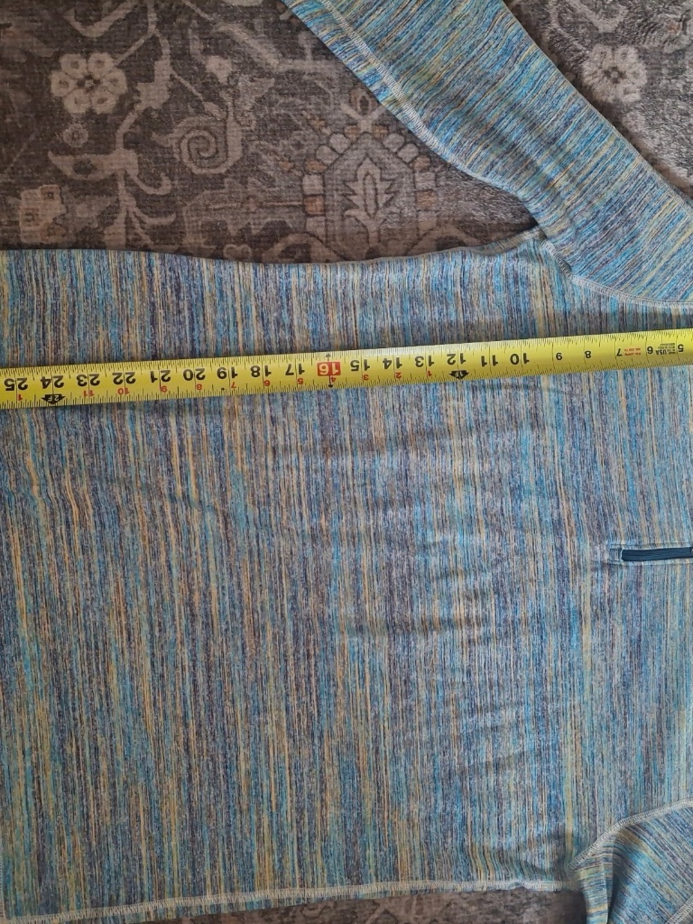 Lululemon Surge Warm 1/2 Zip Space Dye Camo Deep Navy - Picture 6 of 6